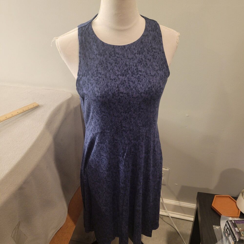 Athleta Santorini Thera Printed Dress Traverse Geo Navy size medium